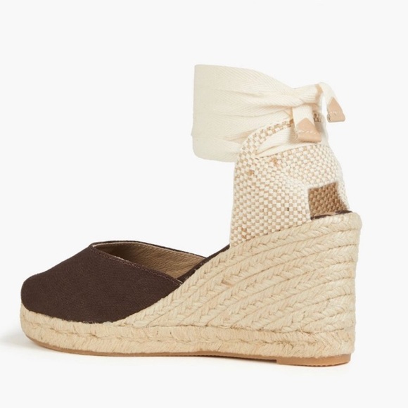 GANNI Embroidered Canvas Wedge Espadrilles - Women’s Size 38 (US 8) - New - Picture 3 of 13